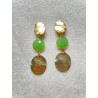 SATIS Cristal vert & doré - Francine BRAMLI Paris