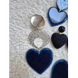 LOVE coeur Bleu & dentelle métal - Francine BRAMLI Paris
