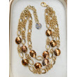 Collier REGIS cristal Doré 3 rangs - FRANCINE BRAMLI Paris