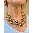 Collier REGIS cristal Doré 3 rangs - FRANCINE BRAMLI Paris
