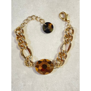 Bracelet LÉO cristal doré - Francine BRAMLI Paris