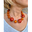 Collier OCTAVE perles oranges satinées - Francine BRAMLI Paris
