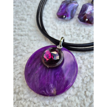 Collier cordon JULES Violet - FRANCINE BRAMLI Paris