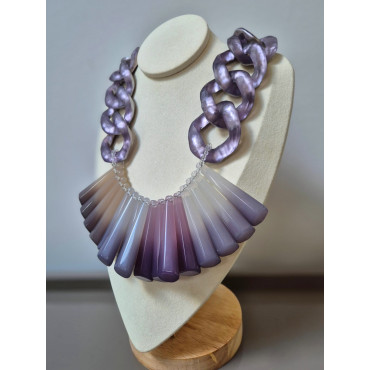 Collier LOÏC Violet/Parme - Francine BRAMLI Paris