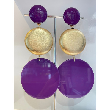 OLYMPIA violet & doré - Francine BRAMLI Paris