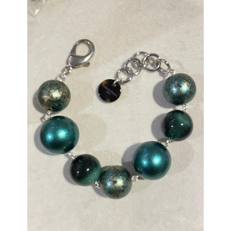 Bracelet EVAN perles vertes- FRANCINE BRAMLI Paris