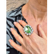 BAGUE cristal vert & blanc - Francine BRAMLI Paris