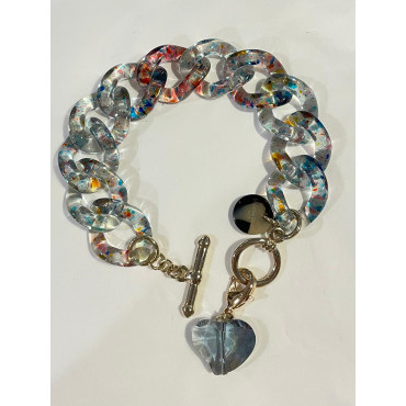 CHARLY Maillons trspt Charms cristal - FRANCINE BRAMLI Paris