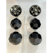 PASCALINE cristal & perles noires - Francine BRAMLI Paris