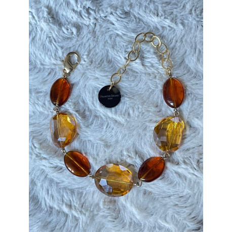 Bracelet SWANN cristal ambré - Francine BRAMLI Paris