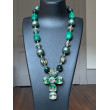 Collier CROIX Vert - FRANCINE BRAMLI Paris