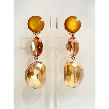 SUZANNA cristal jaune/ambre - Francine BRAMLI Paris