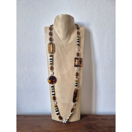 Collier EMILIO écaille ambre - FRANCINE BRAMLI PARIS