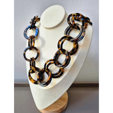 Collier REYNALD écaille Tokyo - FRANCINE BRAMLI Paris