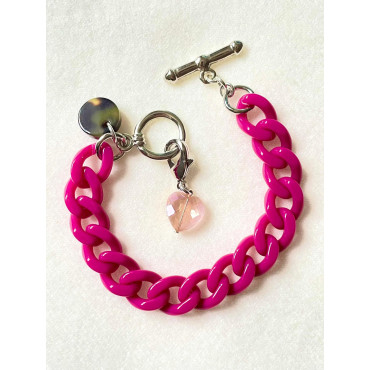 CHARLY Maillons Framboise Charms cristal - FRANCINE BRAMLI Paris