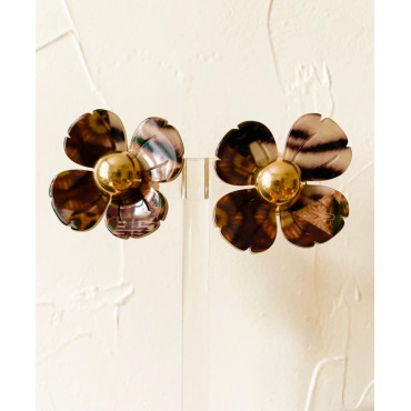 FLORAL wild pistil Doré - Francine BRAMLI Paris