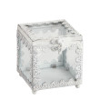 BOÎTE à BIJOUX carrée Précieuse PM en métal blanchi - MATHILDE M