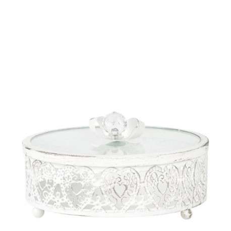 BOÎTE Romantique en métal blanchi - MATHILDE M