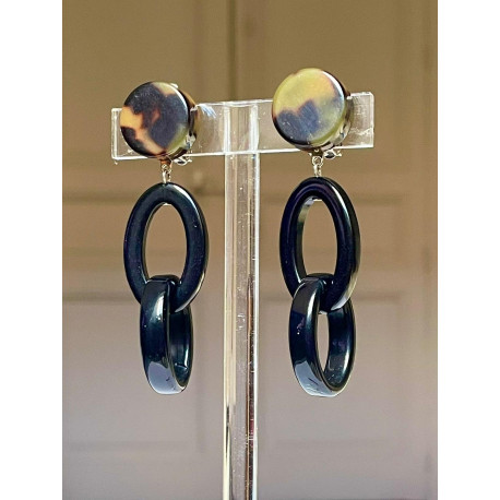 IDALINE Noir & écaille - Francine BRAMLI Paris