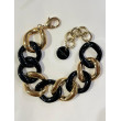 Bracelet ALESSIA Maillons noir & doré - Francine BRAMLI Paris