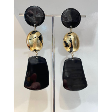 RIHANNA 2 Noir & Doré - Francine BRAMLI Paris