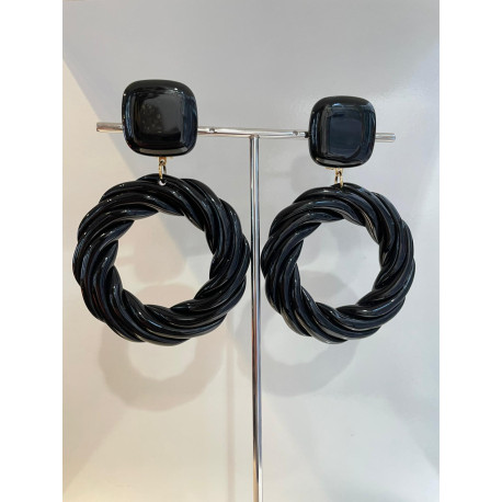 TWIST créole Noire - Francine BRAMLI Paris