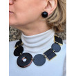 Collier SIMON 2 Noir & Doré - FRANCINE BRAMLI Paris