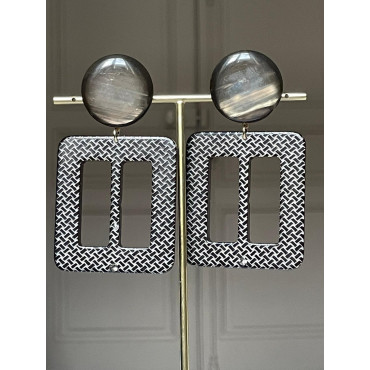 SANDY gris/noir & cristal - Francine BRAMLI Paris