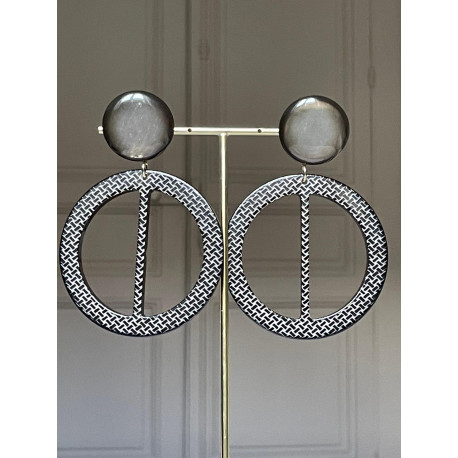 SANDY gris/noir & cristal - Francine BRAMLI Paris