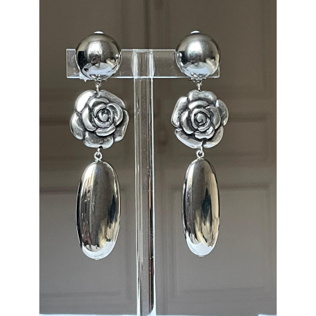 MALDIVES fleur argenté - Francine BRAMLI Paris