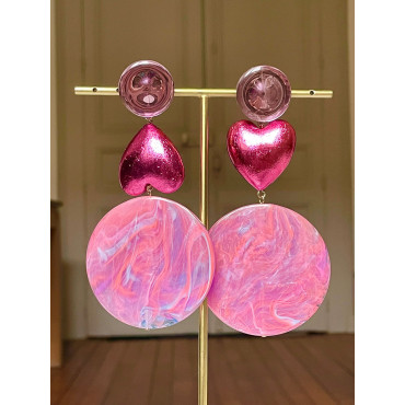 RAINBOW coeur rose - Francine BRAMLI Paris