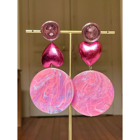 RAINBOW coeur rose - Francine BRAMLI Paris