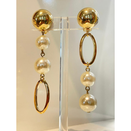 ASYM perle & chaine dorée - Francine BRAMLI Paris