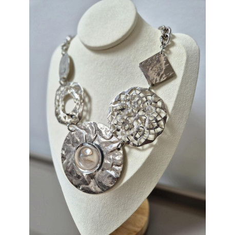 Collier TOMY argenté - Francine BRAMLI Paris