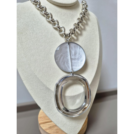 Collier MILORD argenté - Francine BRAMLI Paris