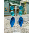 FEUILLE Bleue & cristal - Francine BRAMLI Paris