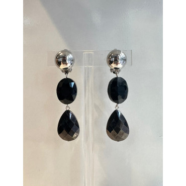 SUZANNA cristal Noir/prune - Francine BRAMLI Paris