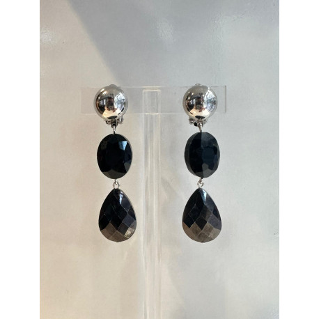 SUZANNA cristal Noir/prune - Francine BRAMLI Paris