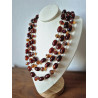 Collier REGIS Marron 3 rangs - FRANCINE BRAMLI Paris