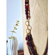 Collier IMPERIAL bordeaux - Francine BRAMLI Paris