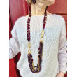 Collier IMPERIAL bordeaux - Francine BRAMLI Paris