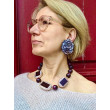 Collier PASCAL rose/bordeaux - Francine BRAMLI Paris