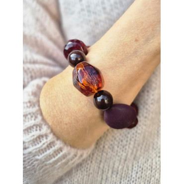 Bracelet GALAXY Bordeaux - Francine BRAMLI Paris