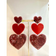 LOVE coeur triple bordeaux - Francine BRAMLI Paris