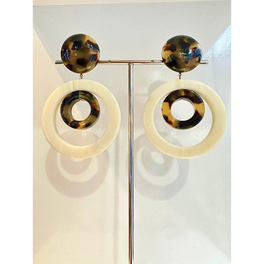 AUGUSTINE Créole Ivoire & marron OP - Francine BRAMLI Paris