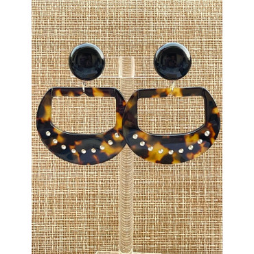 WISSALE PM écaille cloutée argent OP - Francine BRAMLI Paris