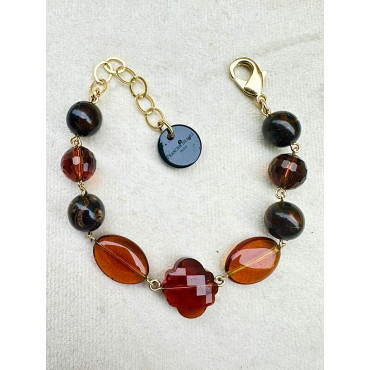 Bracelet SWANN Marron 3 - Francine BRAMLI Paris