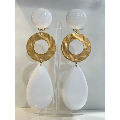 LIMA longue blanc/doré - Francine BRAMLI Paris