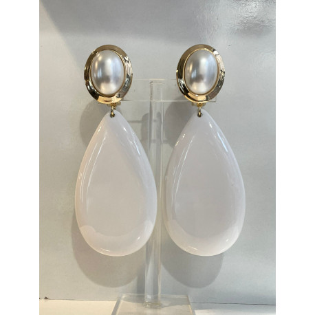 LIMA Perle blanc/doré - Francine BRAMLI Paris