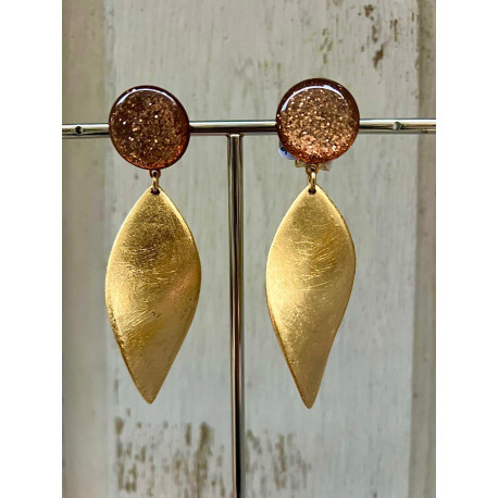 FEUILLE Dorée - Francine BRAMLI Paris